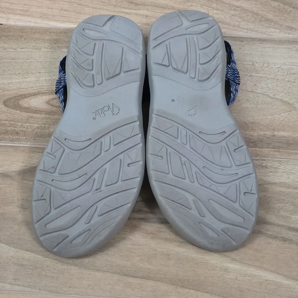 Viakix Siena Women's Hiking Walking Sport Strappy Sandals Blue Gray Size 6